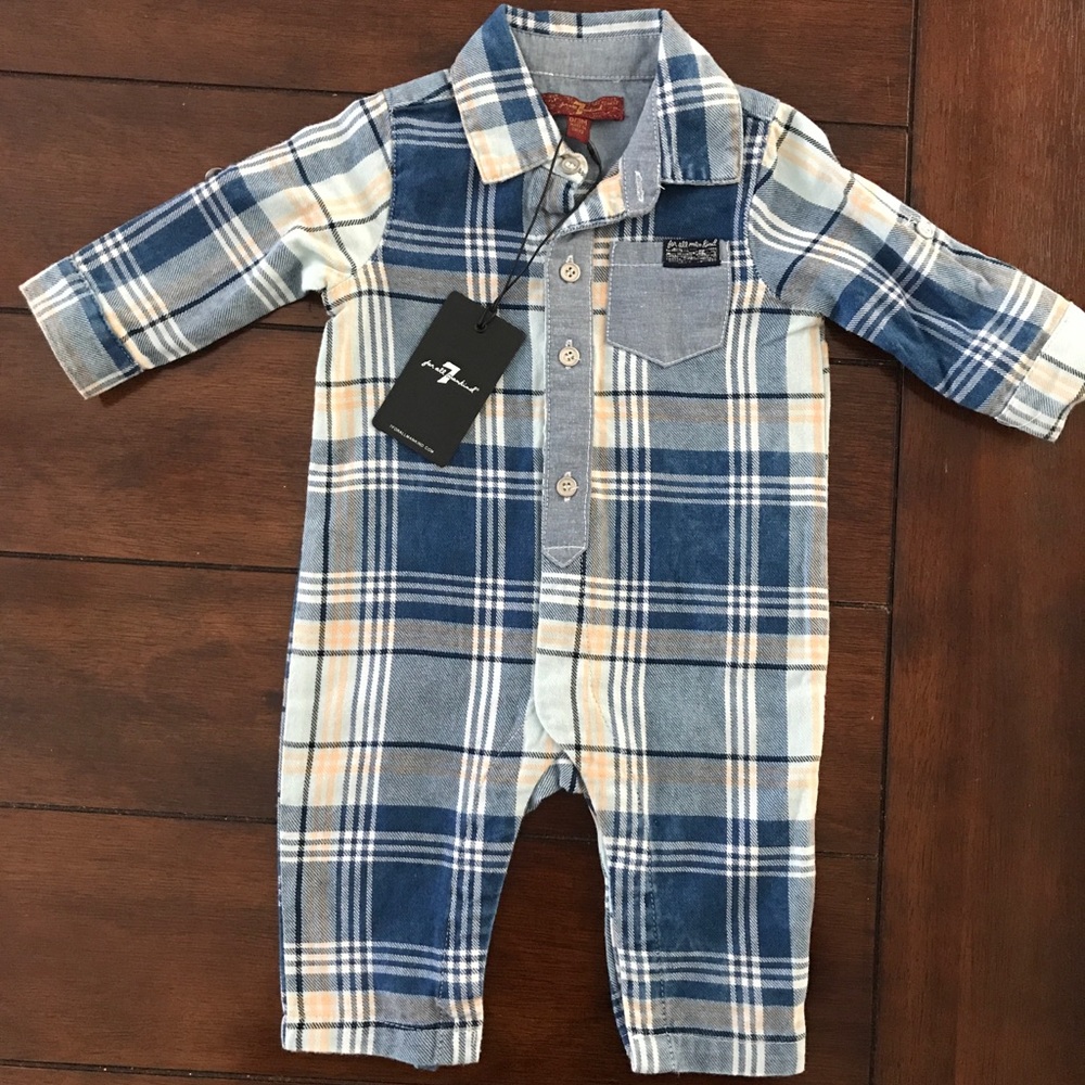 7 For All Mankind Infant Shortall 0-3 months